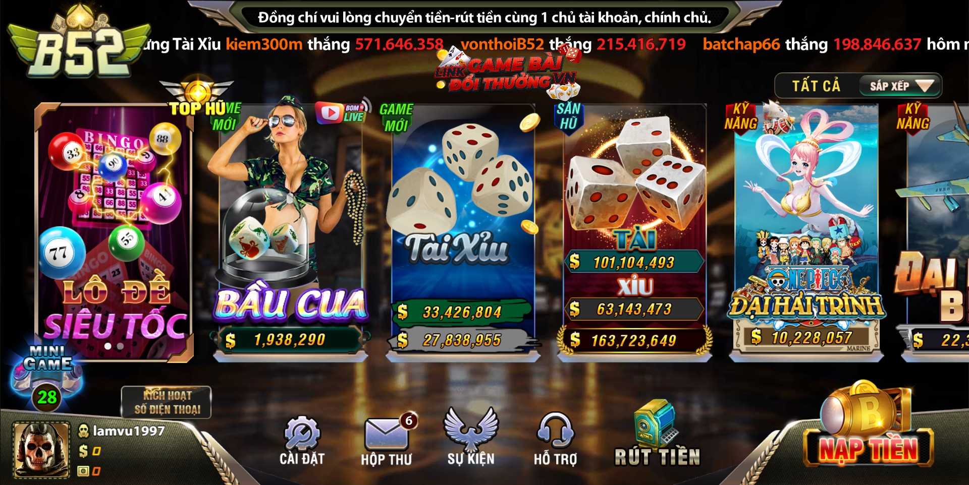 Cổng game bài đổi thưởng B52 Club