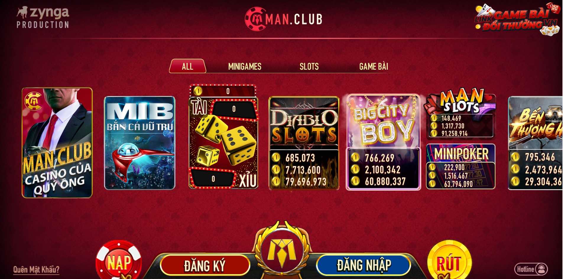 Cổng game bài đổi thưởng Man Club