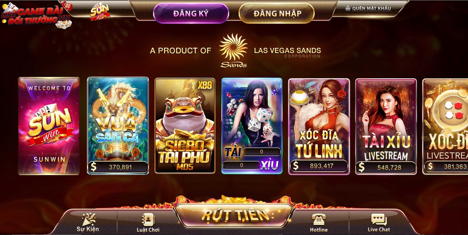 Cổng game bài đổi thưởng Sunwin