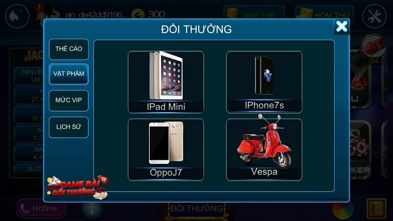 Game bài đổi thưởng là vật phẩm