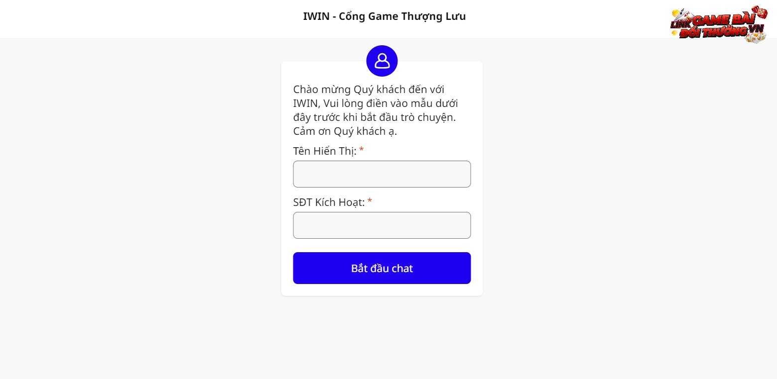 Chat live tại cổng game IWIN CLub