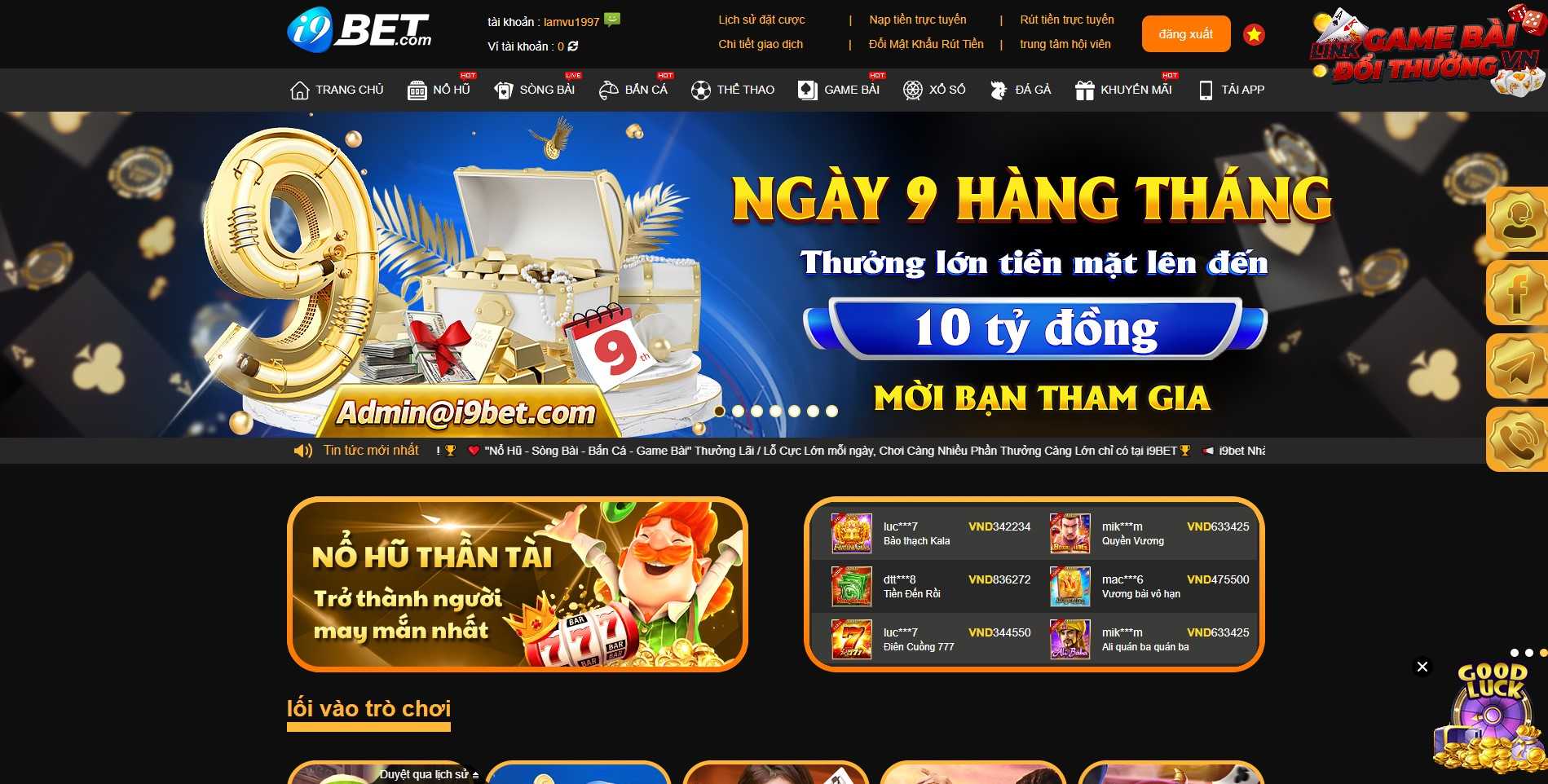 Game Tài Xỉu I9Bet