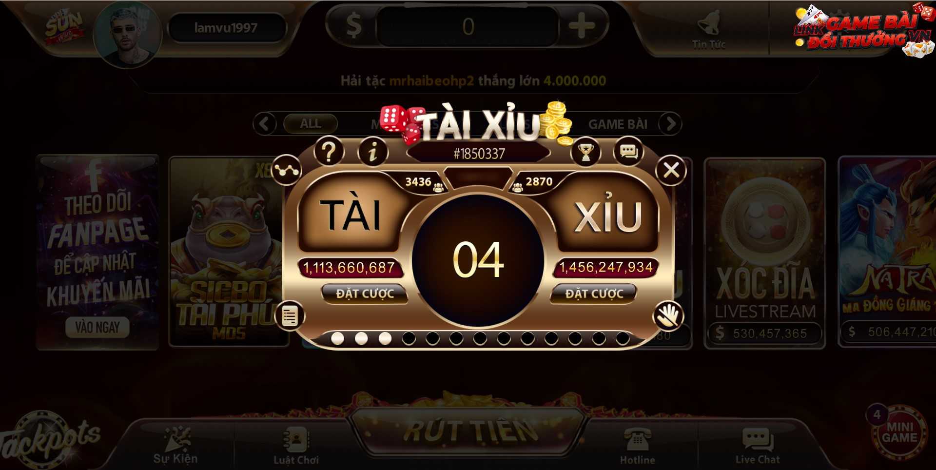 Game Tài Xỉu tại Sunwin